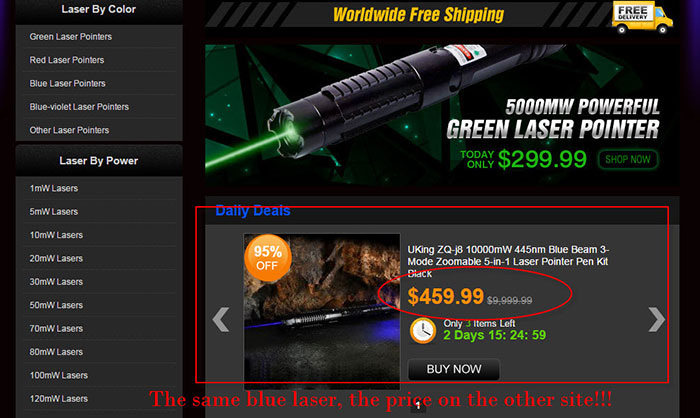 3w most powerful laser pointer